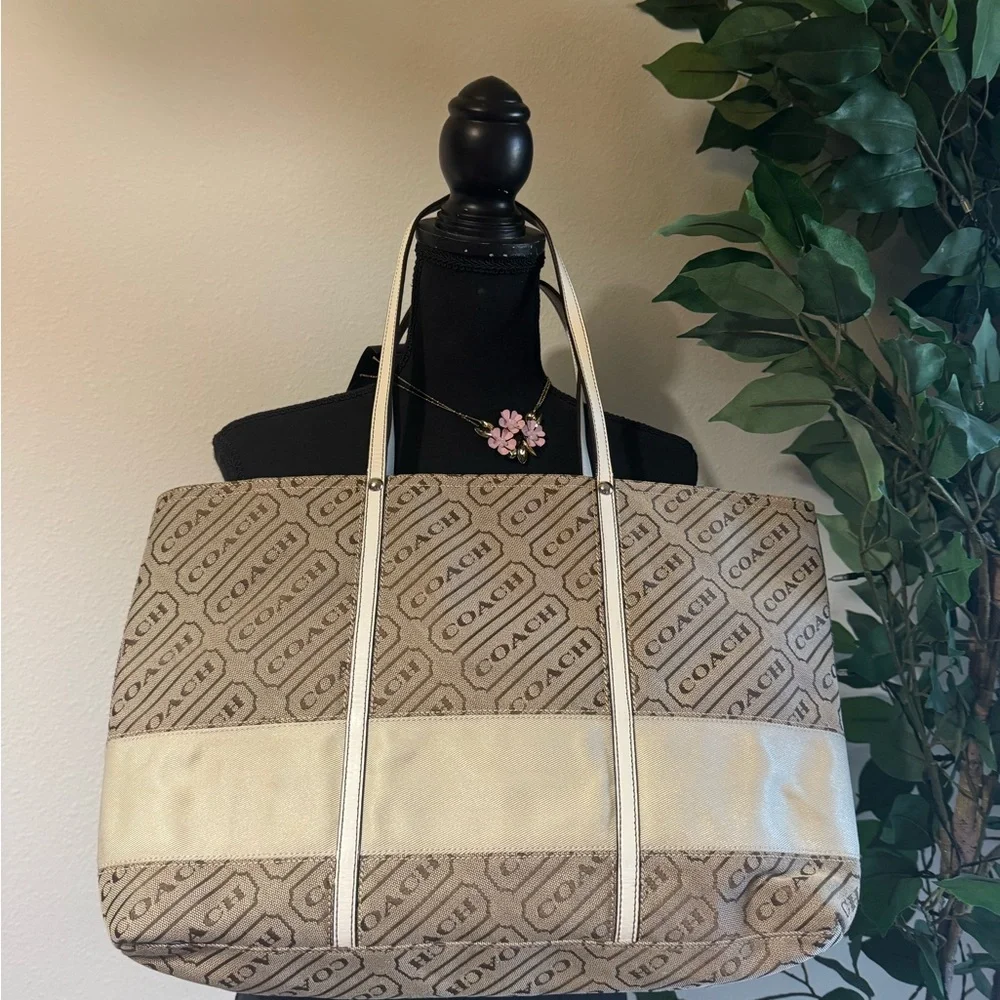 Coach tan canvas
