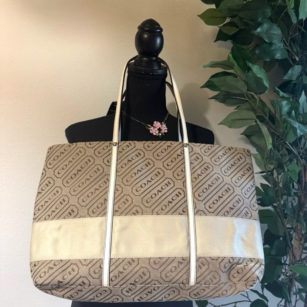 Coach tan canvas