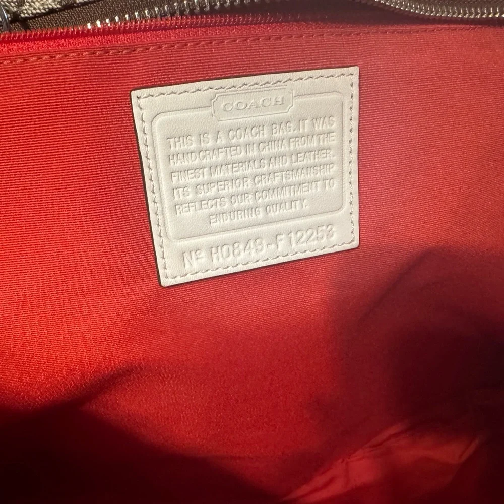 Coach tan canvas