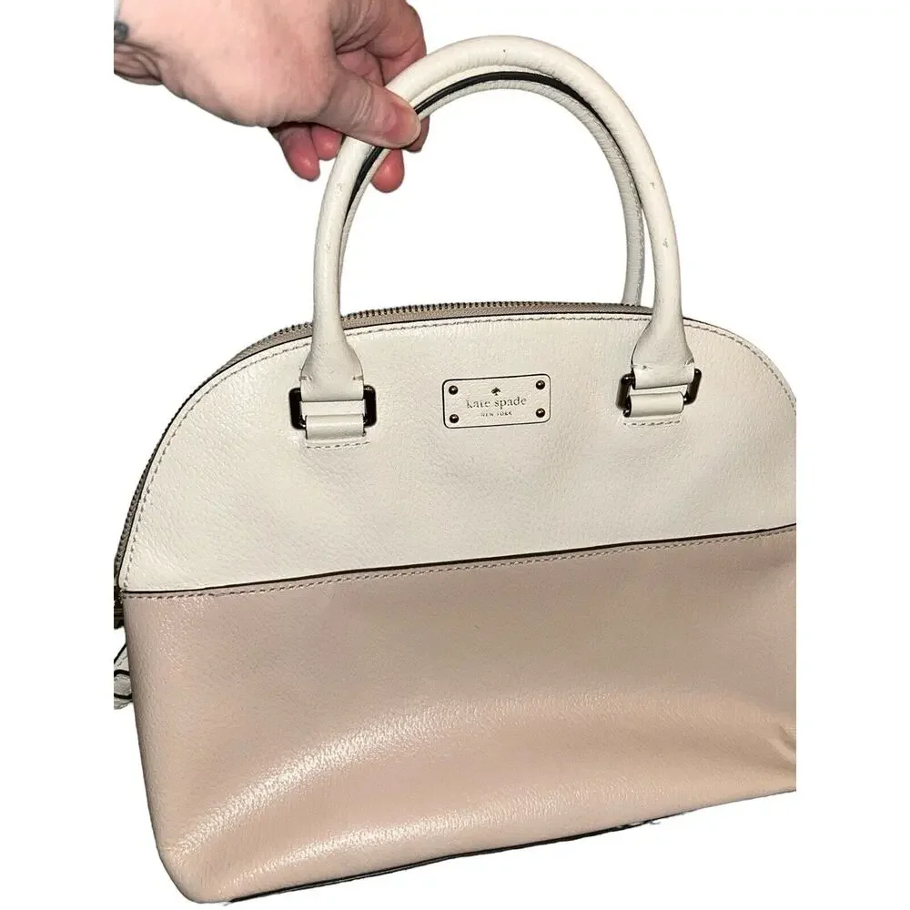Kate‎ Spade Medium Light Pink and Cream Handbag Purse