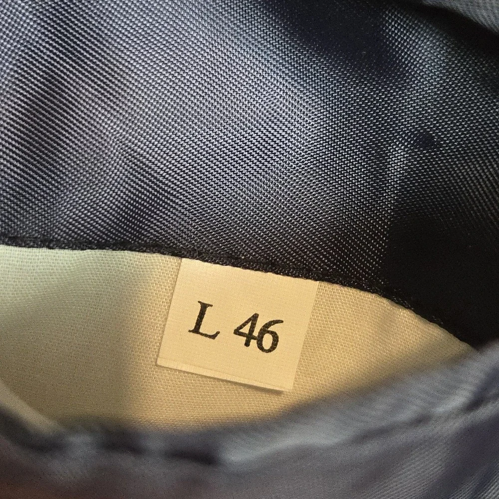 Jones New‎ York Sport Coat Mens 46L Black Blue Tweed  Plaid Lambs Wool 3 Button