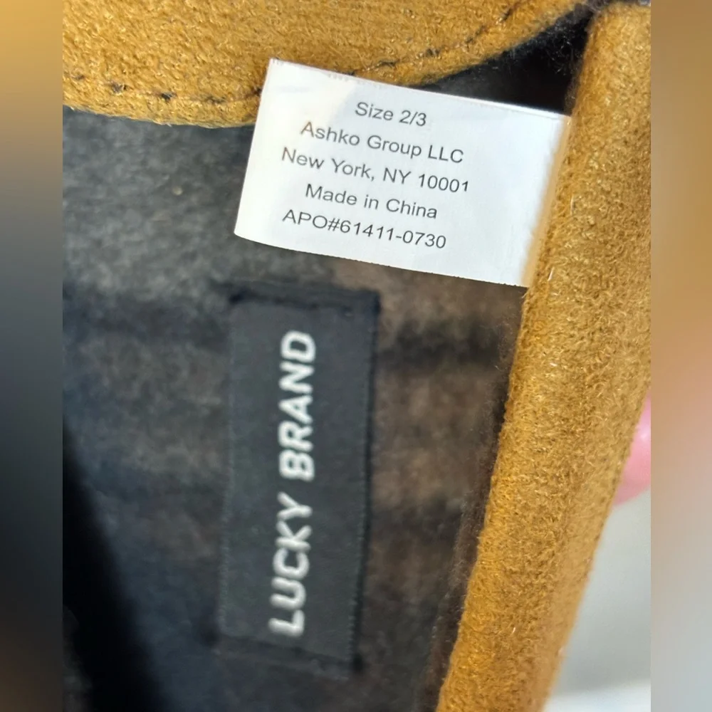 LUCKY BRAND Slippers‎ Tan Brown Camel Like Suede Soft Warm House Shoe Sz 2 Sz 3