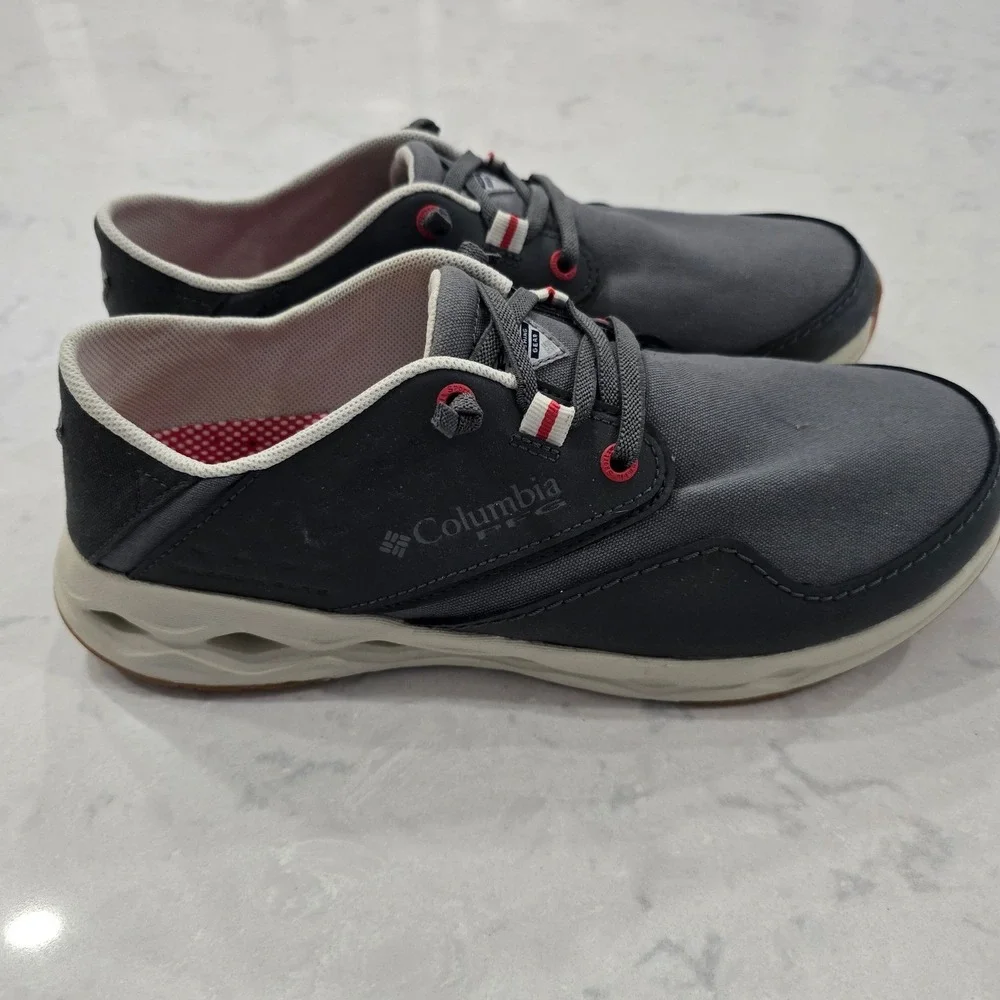 Columbia Mens PFG Bahama Vent Loco Relaxed II Boat Shoes Grey Size 9.5W