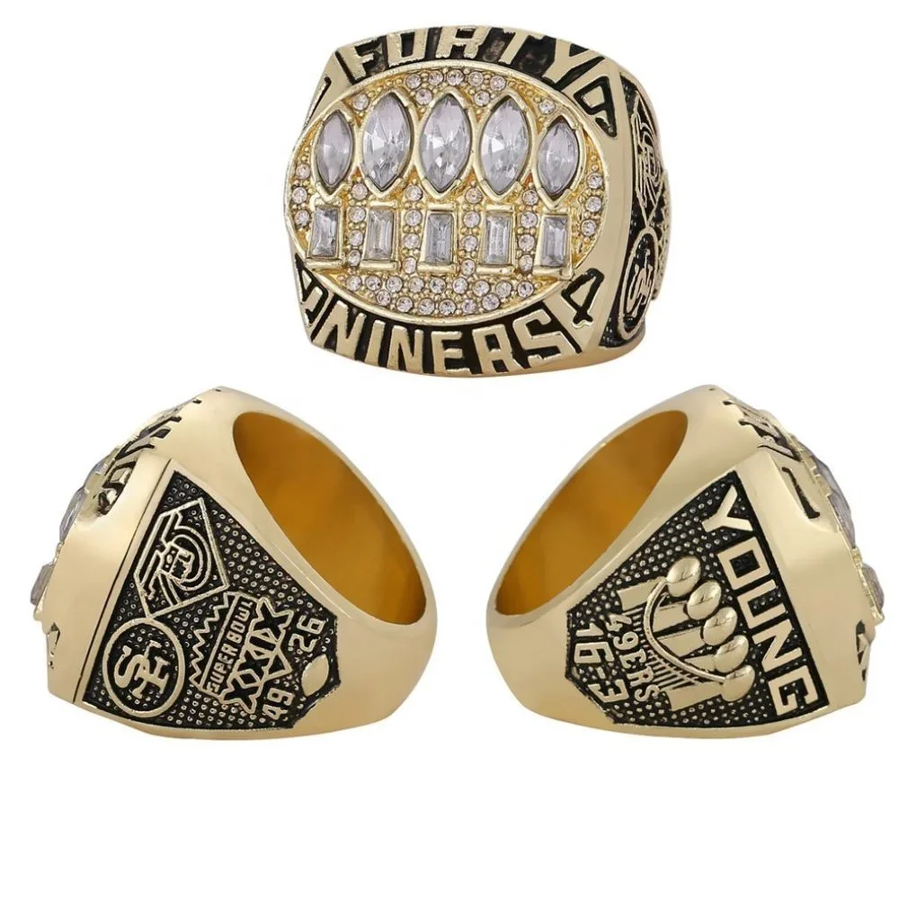 San Francisco 49ers Championship Ring‎ Fan Edition Super Bowl 94 - 95 Gold