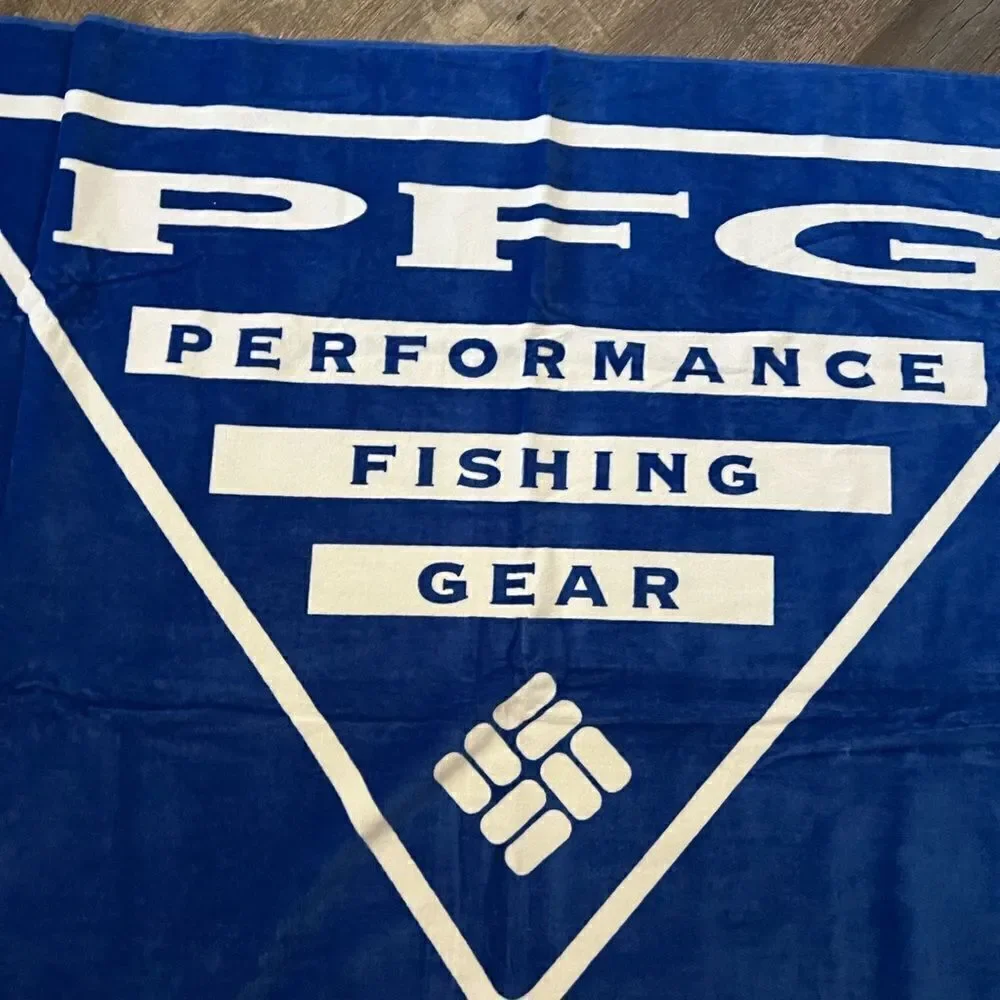 Columbia Performance Fishing Gear Triangle Logo Beach Towel- Blue