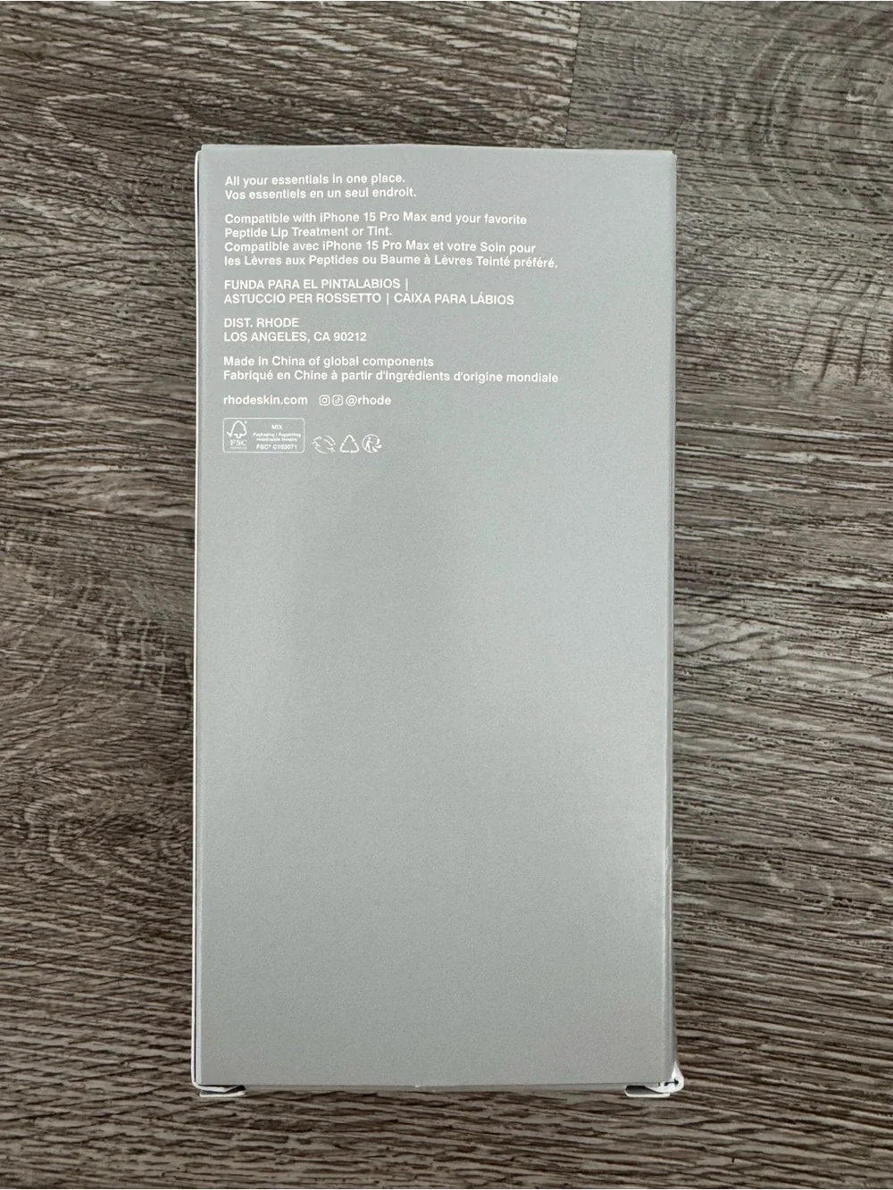 Rhode Skin Lip Case for iPhone 15 Pro NIB