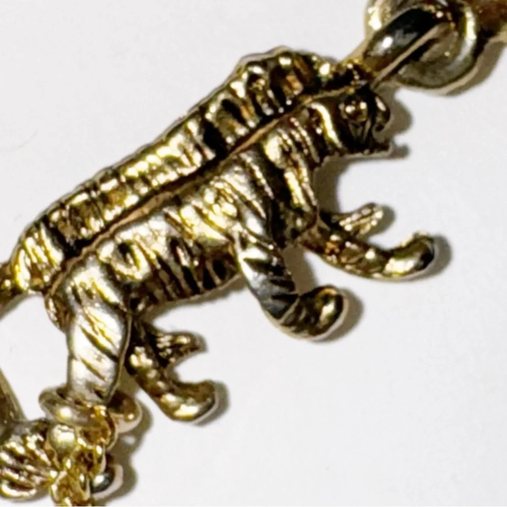 Noah’s Ark Baby Bracelet Gold Plated Safety Chain Bible Animals Old Testament