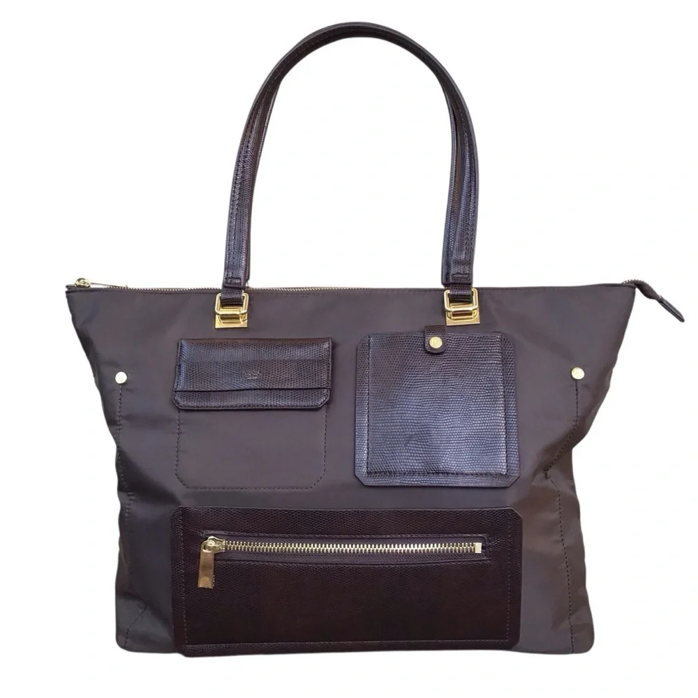 Tutilo New York Brown Travel Laptop Nylon Carry The Day Bag