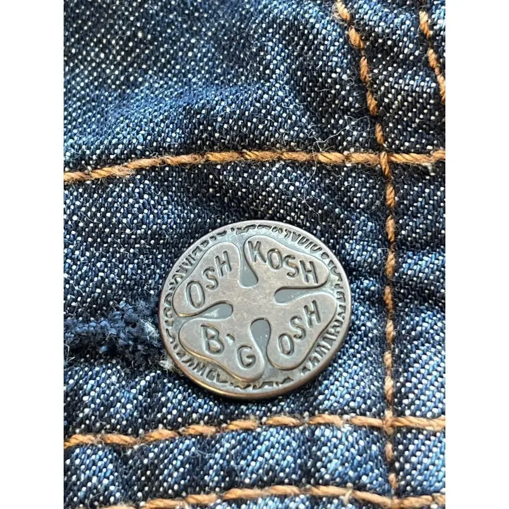 Osh Kosh B'gosh Unisex 2T Toddler Blue Jean Overalls Lining Classic Picture