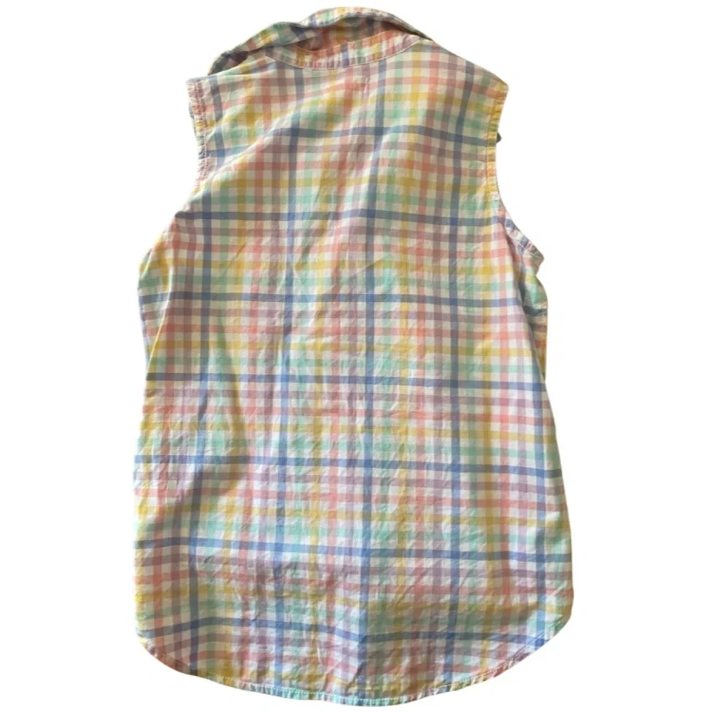 Cat & Jack Gingham Sleeveless Button-Down Top
