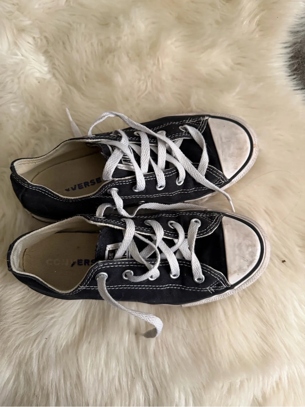 Converse Black & White Kids Low Top Sneakers