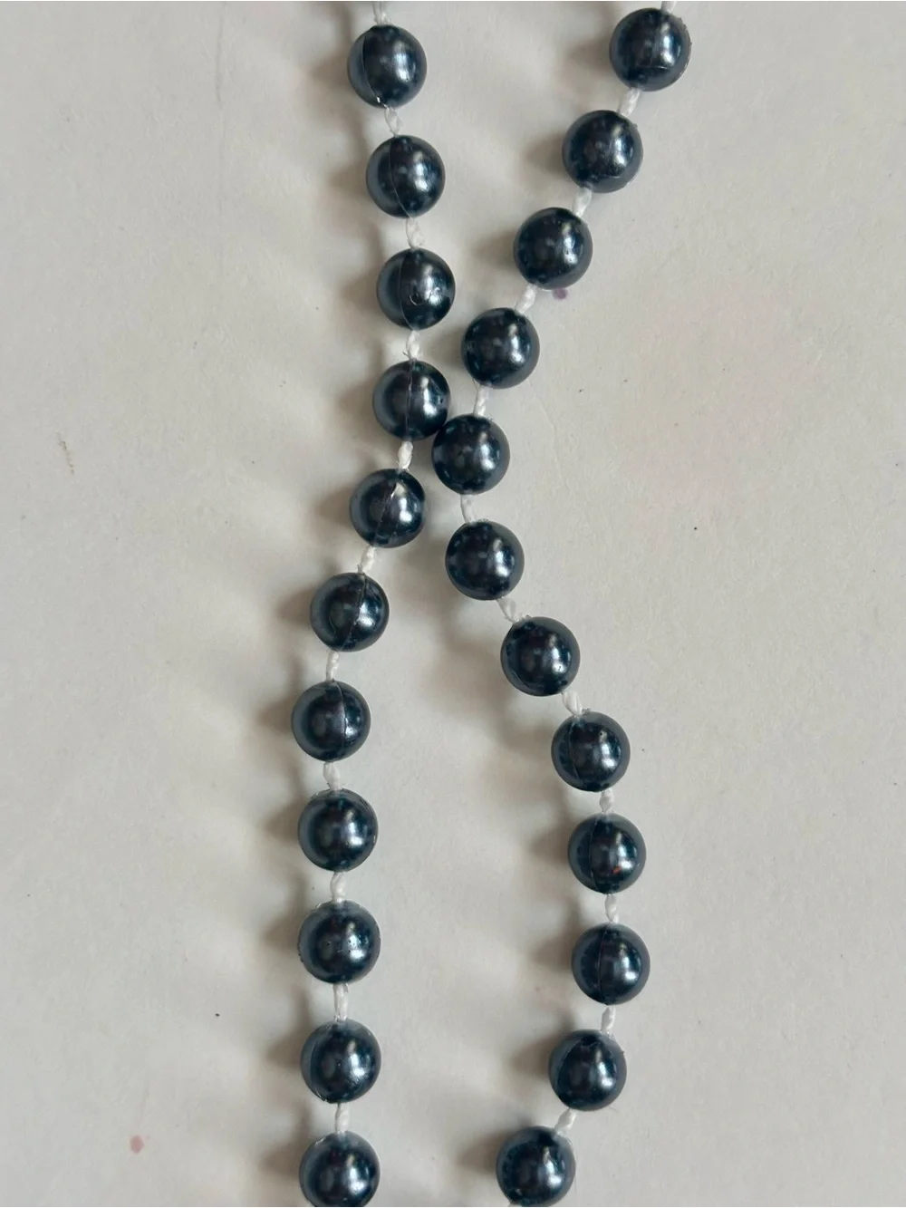 Vintage estate sale Classic Black Pearl Beaded Necklace -