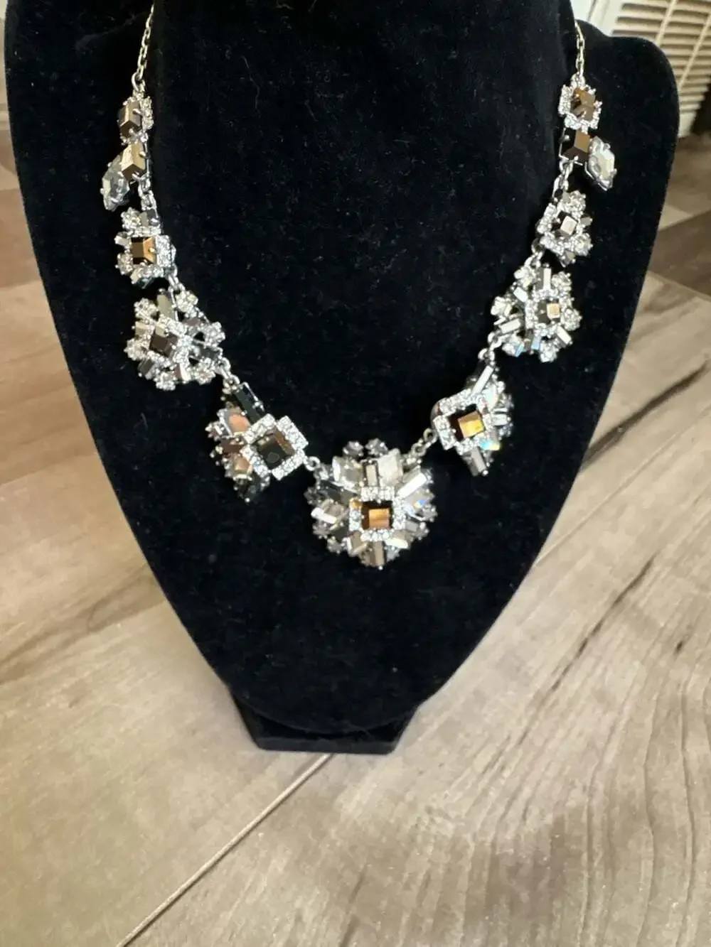 Kate Spade New York Statement Crystal Cluster Bib Necklace