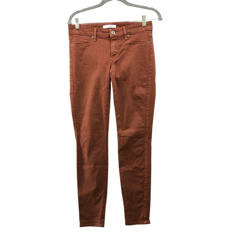 Rich & Skinny Low Rise Skinny Jeans Womens Size 27‎ Brown Stretch Chocolate