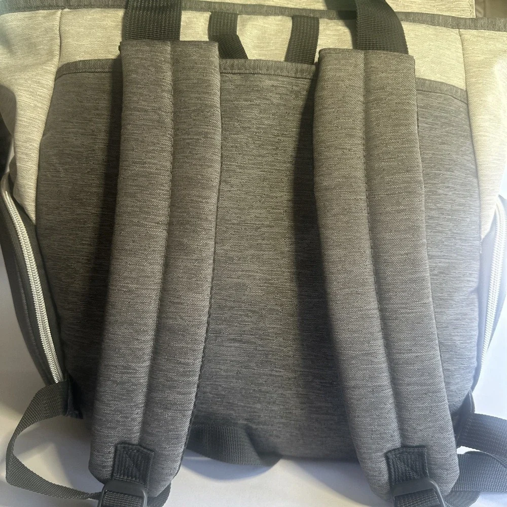 BannaFish Diaper Bag Backpack Tote Gray Convertible Baby Changing