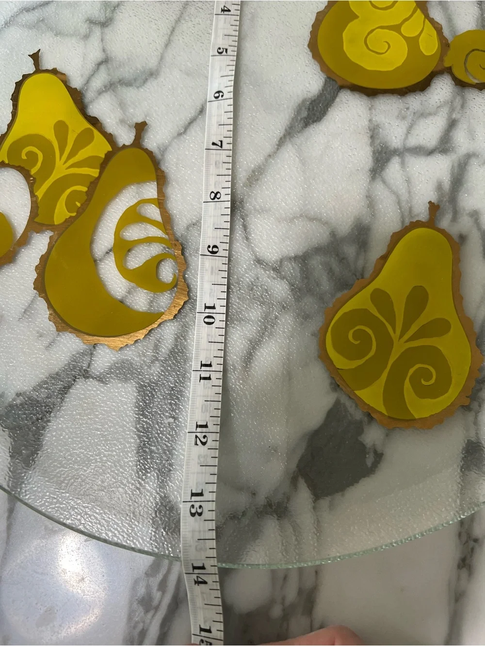 Vintage glass serving