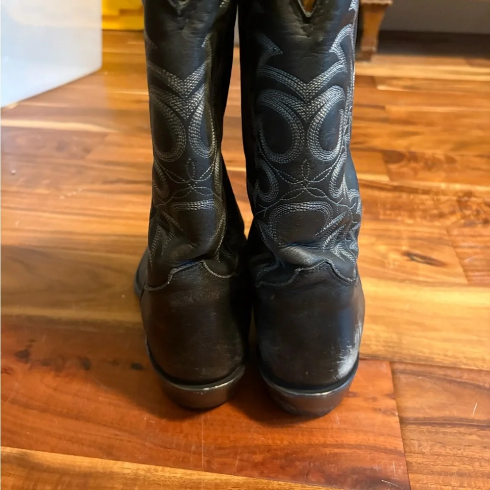 🤠 Tony Lama Black Leather Western Boots (Size 10D)‎