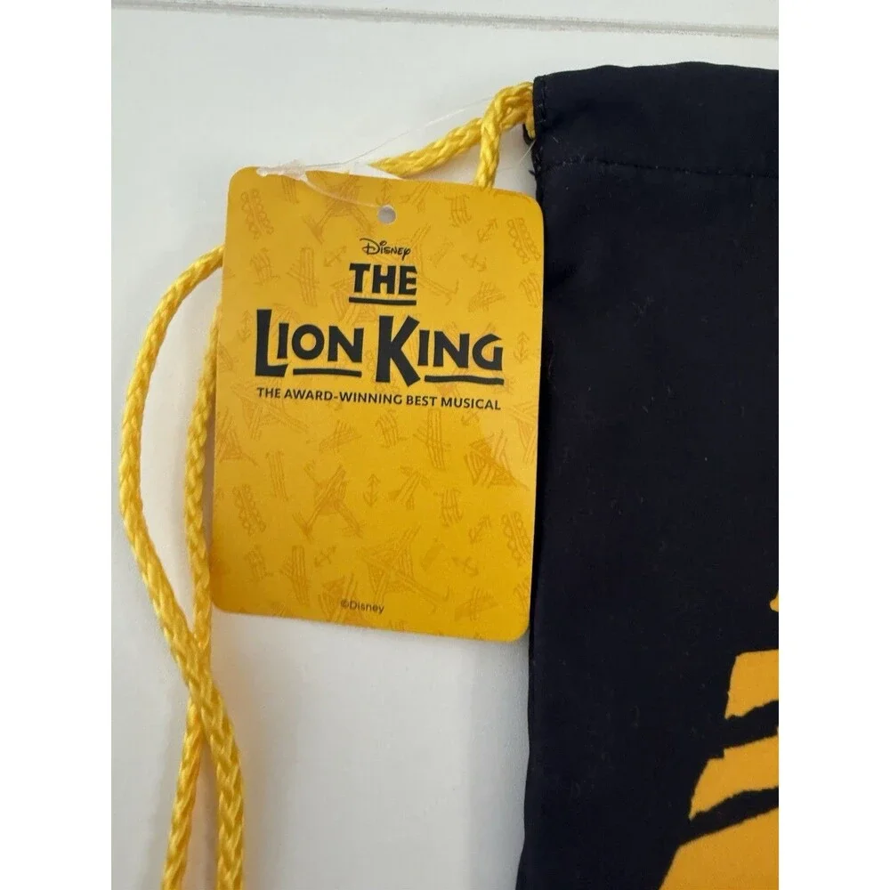 Lion King Broadway Musical Disney Drawstring Cinch Bag Tote Backpack NWT
