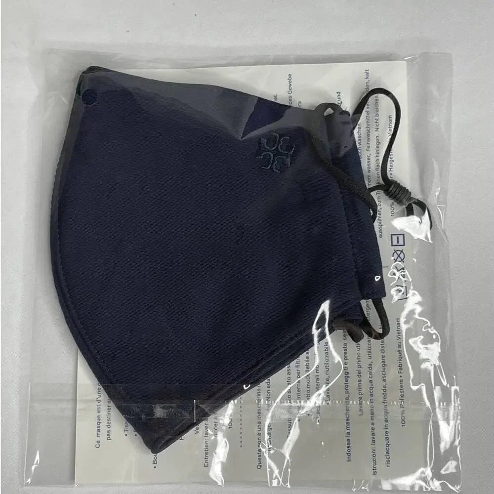 Tory Burch Two Layer Adjustable Face Mask BLue