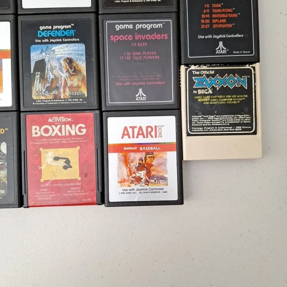 Lot of 13 Atari 2600 Games Pac-Man, Pitfall!, Defender, Combat, Etc UNTESTED
