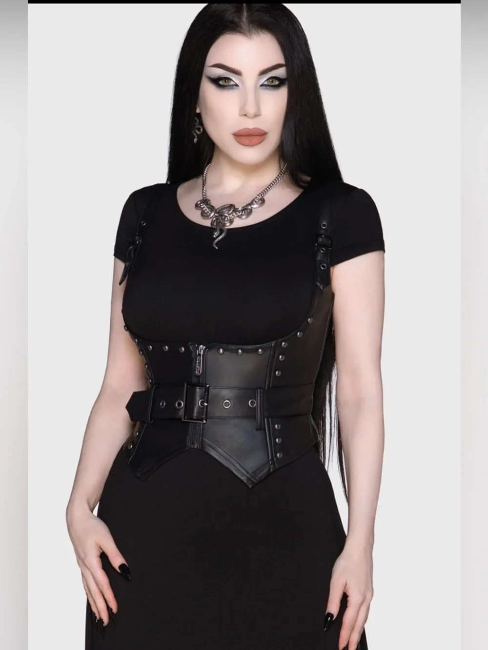 KILLSTAR Malapas Faux Leather Corset Harness NWT Medium