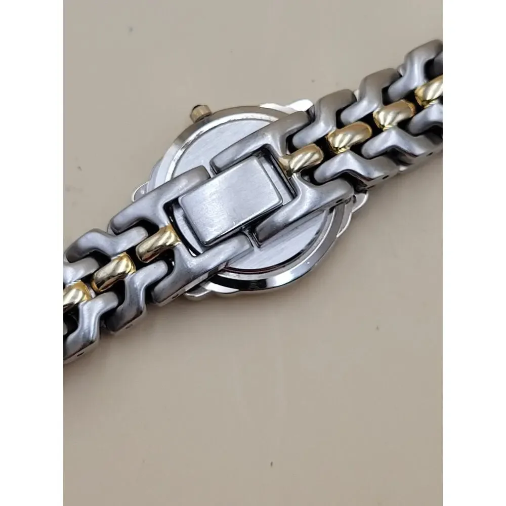 Vintage Pulsar Ladies Two-Tone Dress Watch - Blue Dial - V789-0240 NEW BATTERY