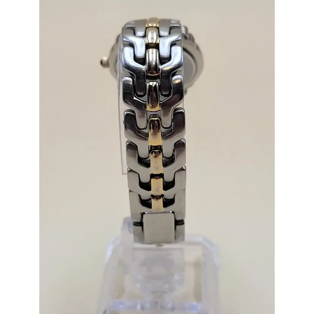 Vintage Pulsar Ladies Two-Tone Dress Watch - Blue Dial - V789-0240 NEW BATTERY