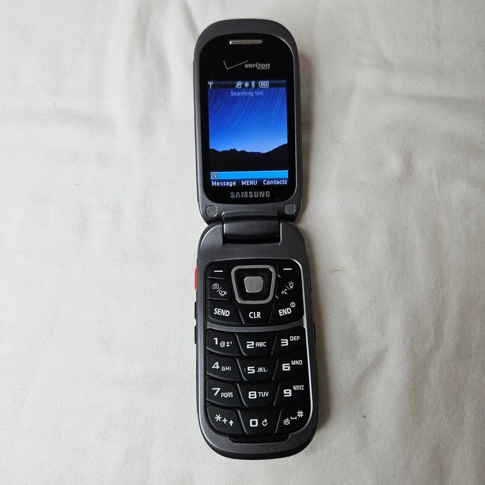 Samsung Convoy 2 SCH-U660 Verizon Rugged Flip Phone Gray Black Dual Screen