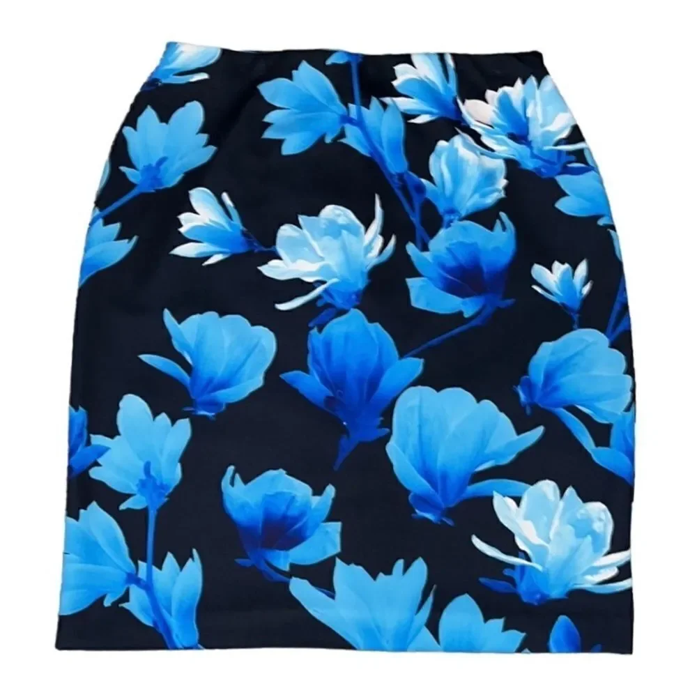 Ashley Stewart Floral Print Pencil Skirt