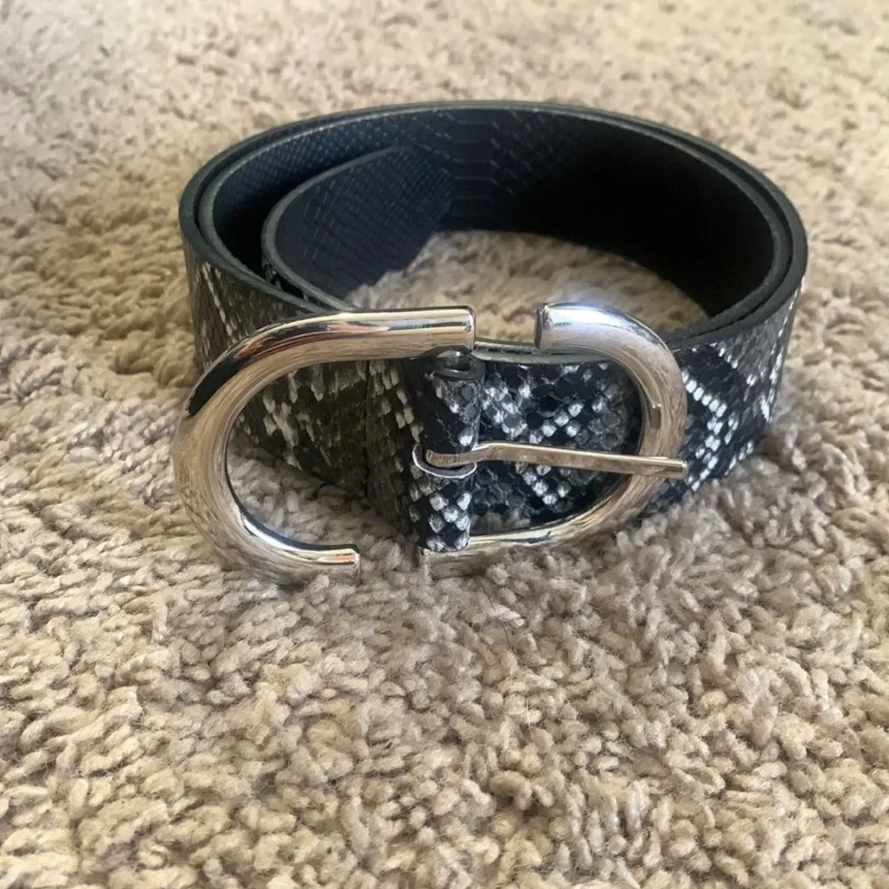 Grey Snakeskin Looking Belt
