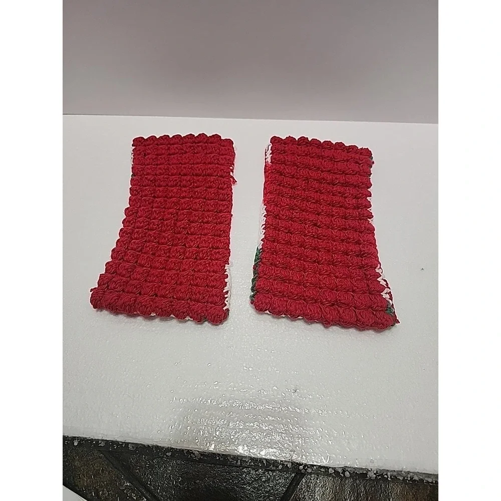 Swifter Covers Reusable Set‎ of 2 Christmas Colors homemade Crochet