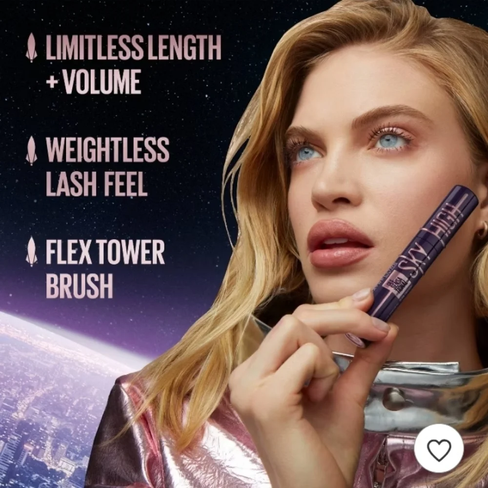 Maybelline's Sky High Mascara - Blackest Black - Washable Formula
