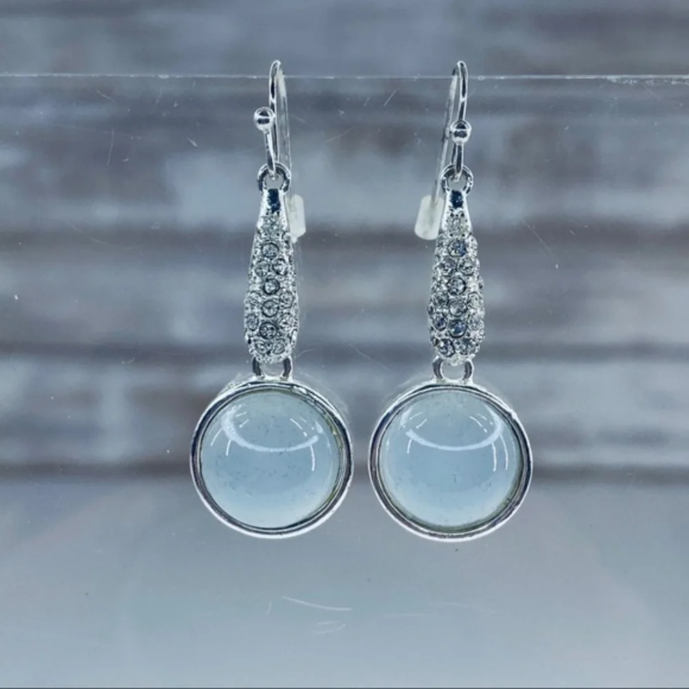 MOON SHIMMER PAVE DROP EARRINGS - AVON