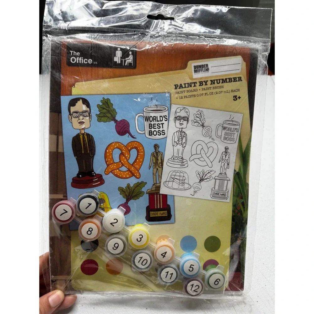 The Office Paint by Number Kit Dwight Schrute Dundie Award Dunder Mifflin New