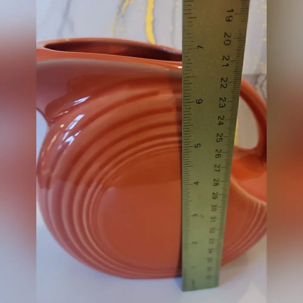 Vintage Pristine Piece Fiestaware Persimmon Water Pitcher Imprint, No 