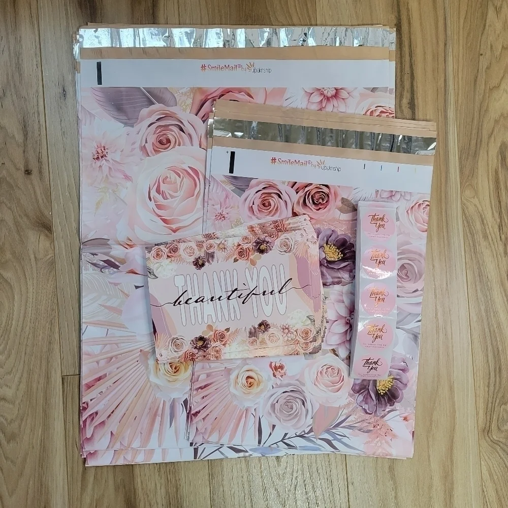 30 BOHO FLORAL THEMED POLYMAILER BUNDLE•30 PACK