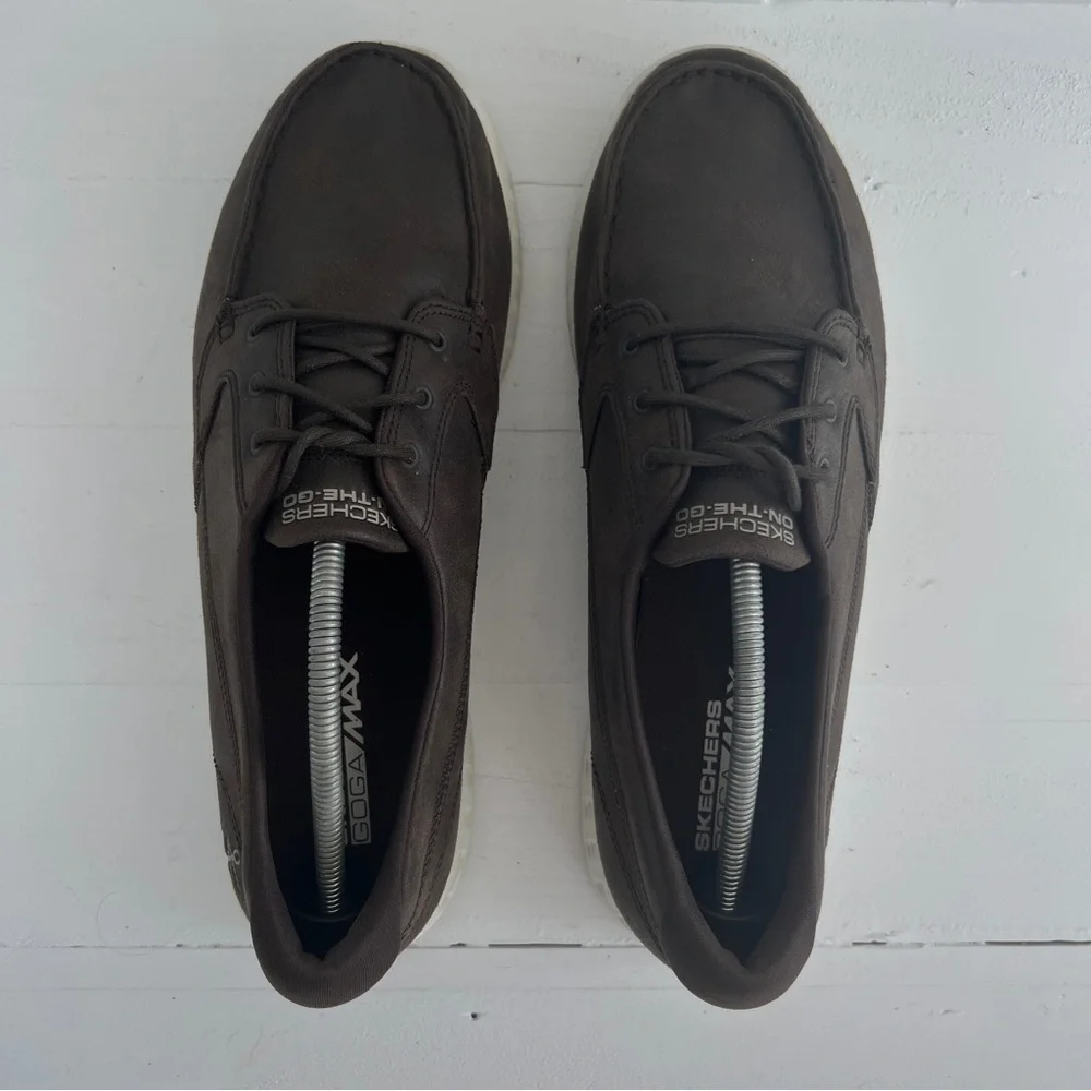 Skechers Brown Slide On Boat Shoes Men's 13 On The Go Glide In Gen 5 Goga Max