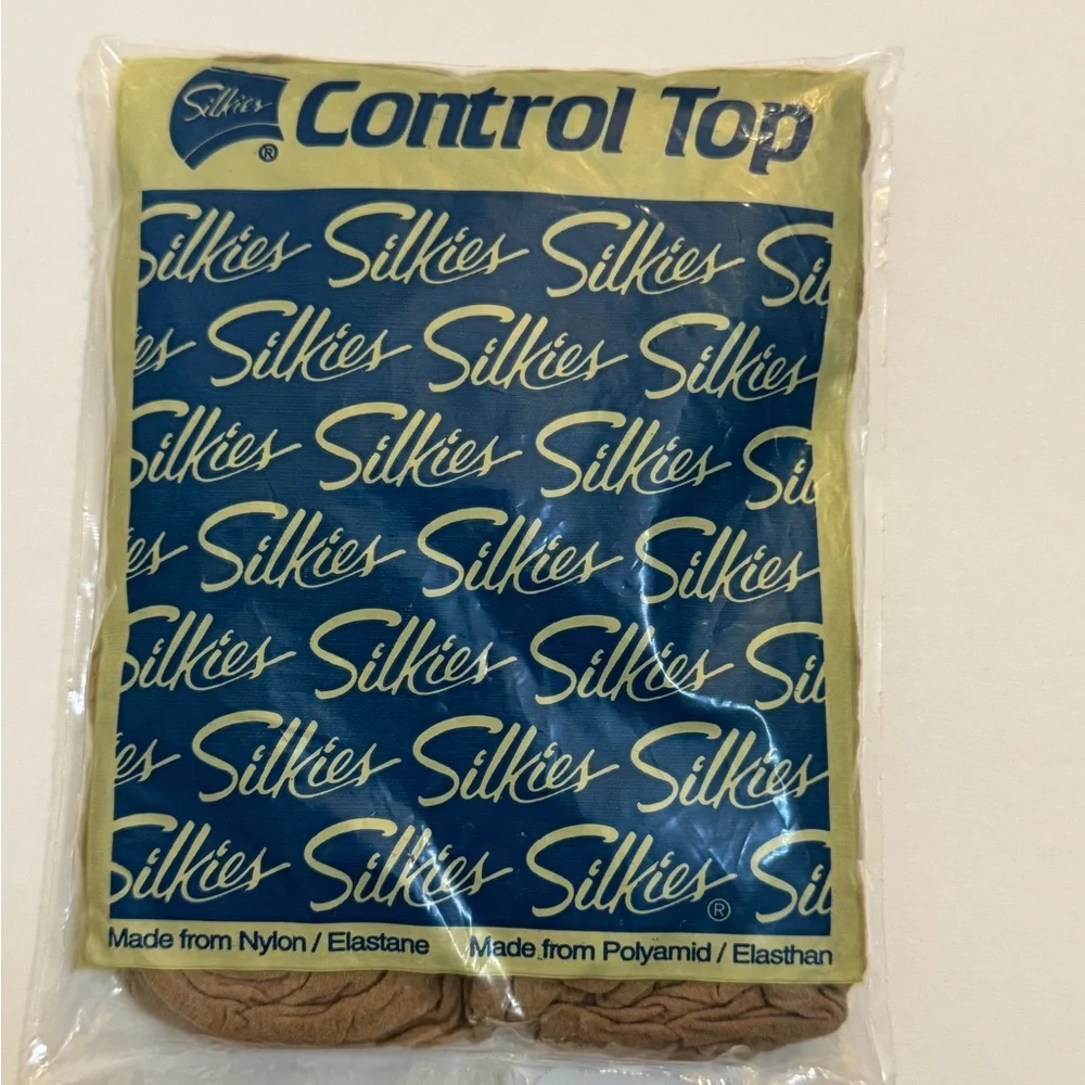 Silkies Pantyhose Tights Nylons Queen XL Nude Control Top #759 Made In The USA‎