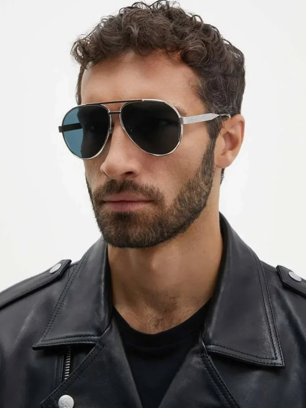 Gucci GG1513S 005 Aviator Sunglasses - Gold\Blue with Gold Logo Mirror