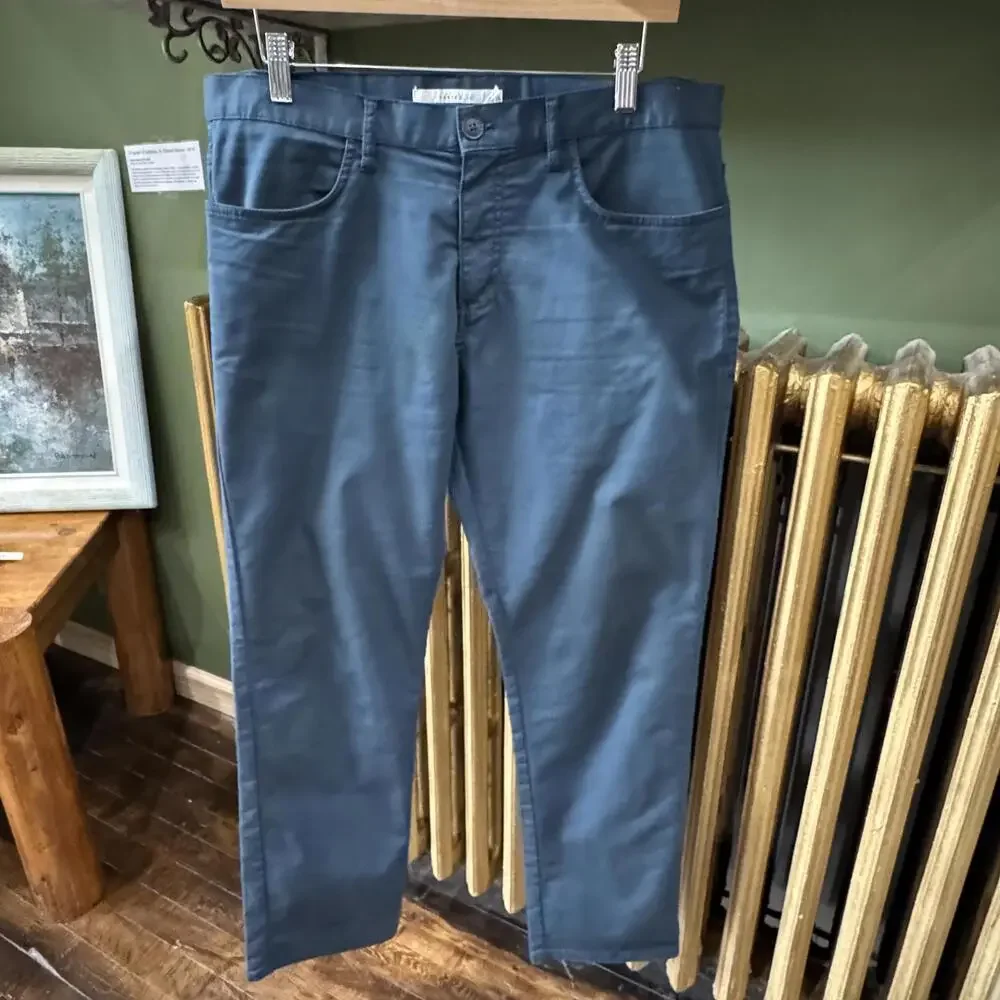 Navy Blue Perry Ellis Men’s Pants 34/30 Casual‎ Slim Fit Dress