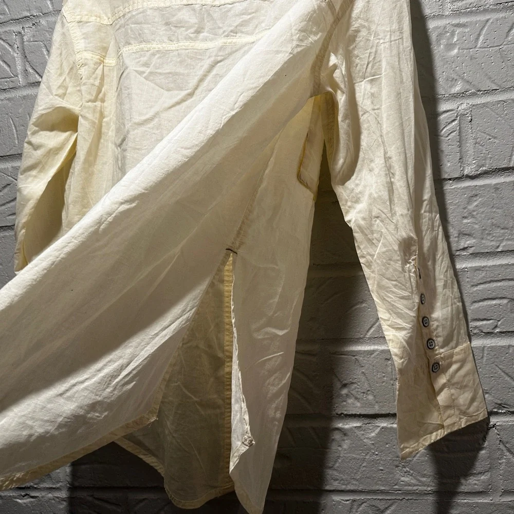 New Free People Sheer Luck Shirt In Bone Size Small
