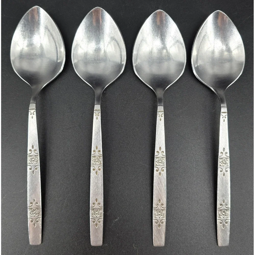 Set of 4 Oneida Profile ORLANDO Oval Soup Spoon 6.75