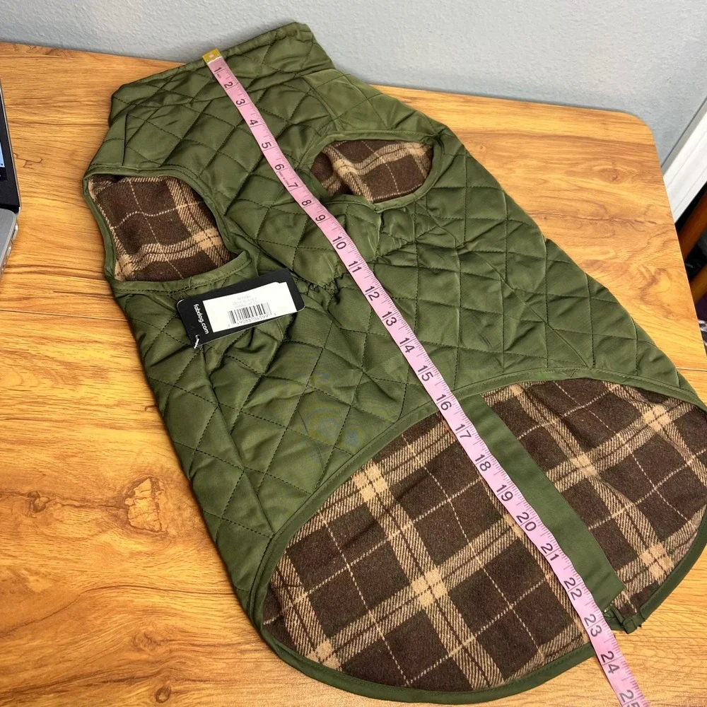 Fab Dog olive quilted