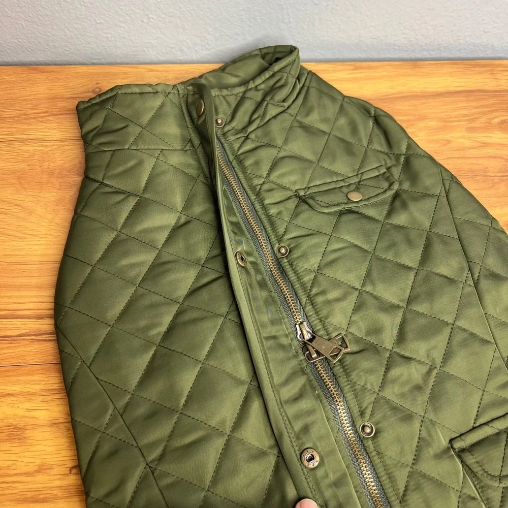Fab Dog olive quilted