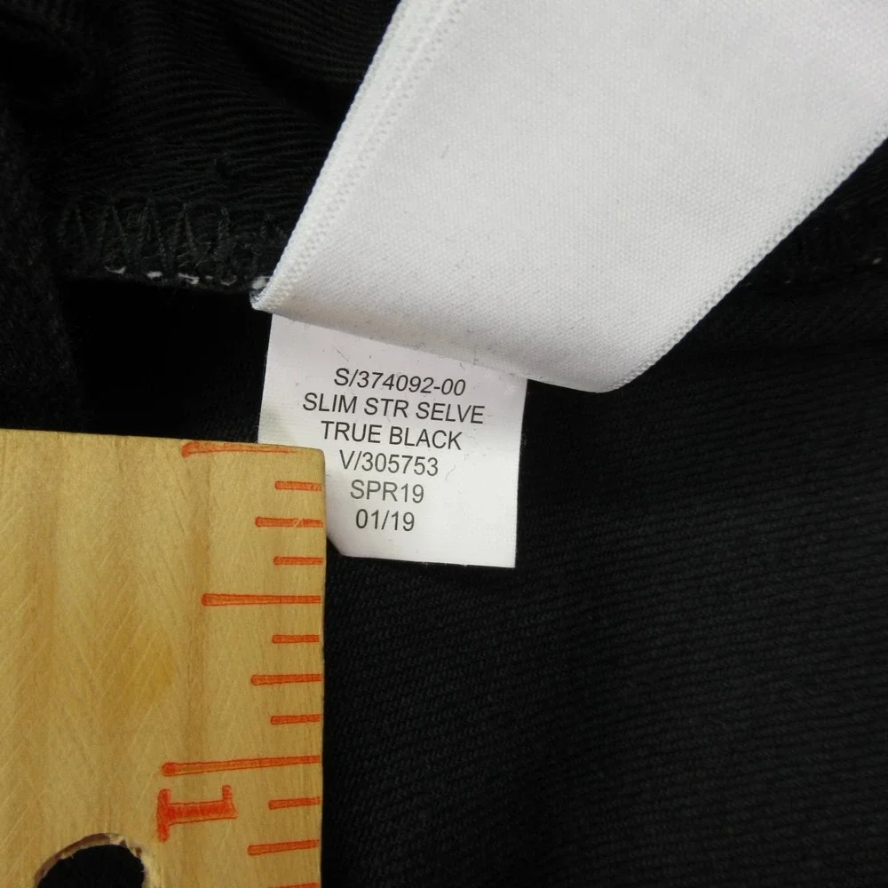 GAP Denim Men's Black Slim Jeans 31x32 Cotton Stretch‎ Button Fly