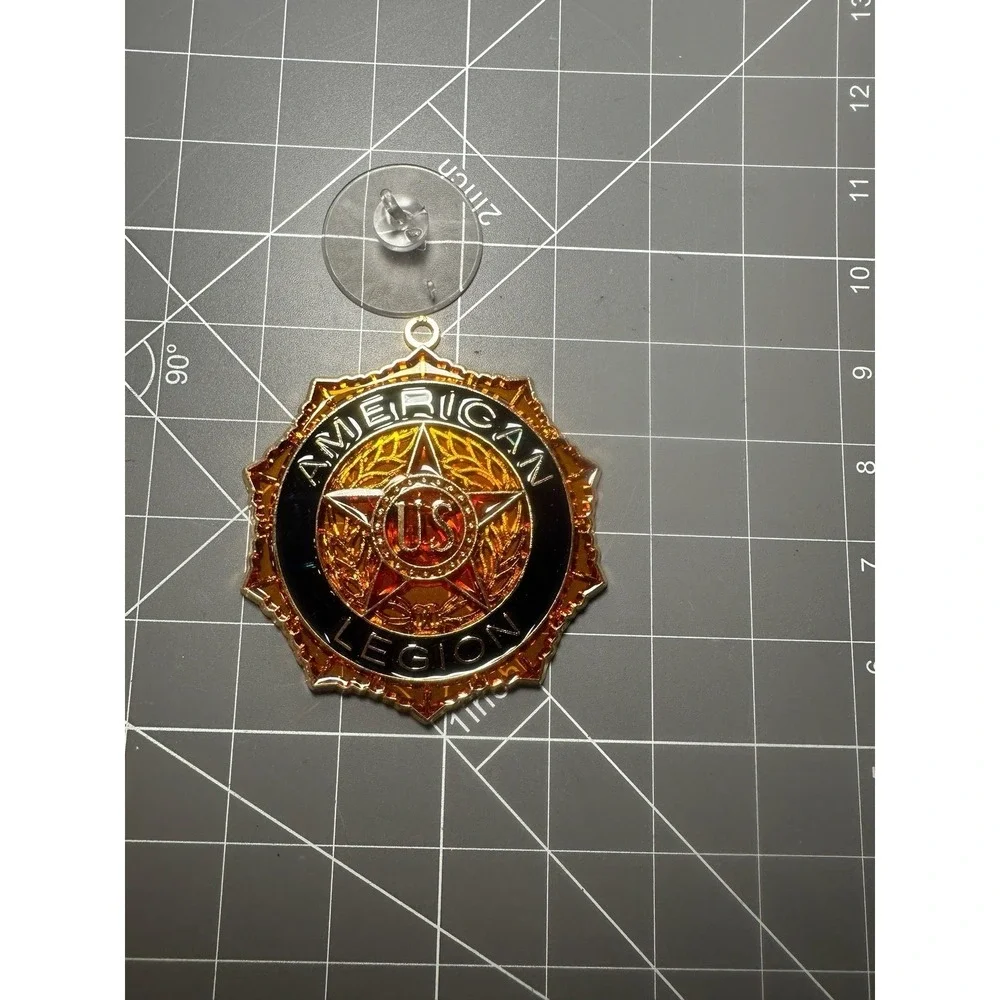 United States American Legion Amber Sun Catcher New In Bag