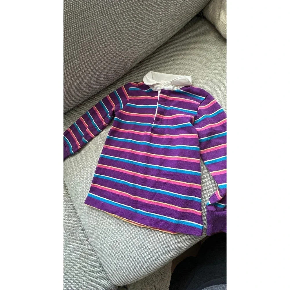 Vintage oshkosh purple stripe polo shirt size 5