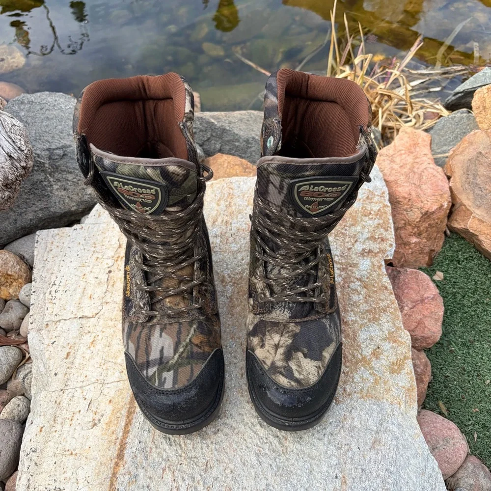 LaCrosse Brawny II 800G Thinsulate Hunting Boots‎ Men's 8 Mossy Oak Waterproof