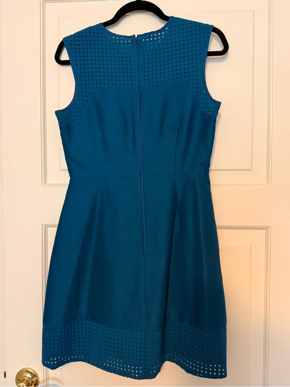 J. Crew Teal Eyelet Dress