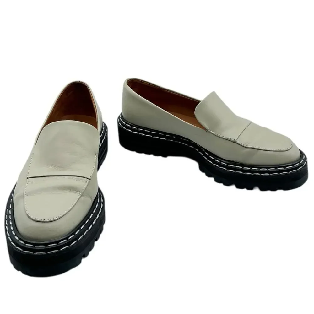ATP Atelier Manduria Platform Loafers‎ Lug Sole Leather Sage Size EU 37 US 7